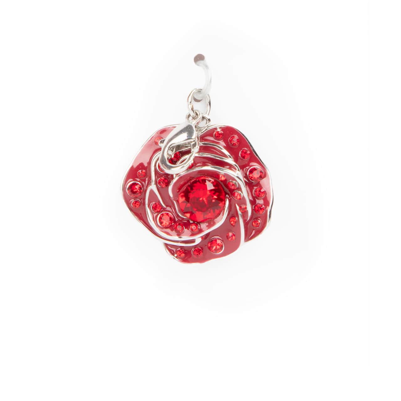 12 Pack: Red Austrian Crystal Rose Charm by Bead Landing™